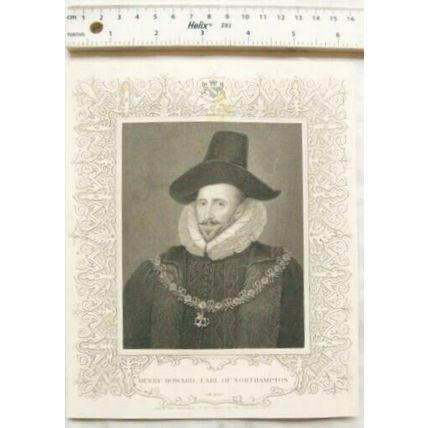 Vintage engraving - Henry Howard, Earl of Northampton