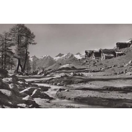 Lotschental Guggialp Rothorner Real Photo Postcard