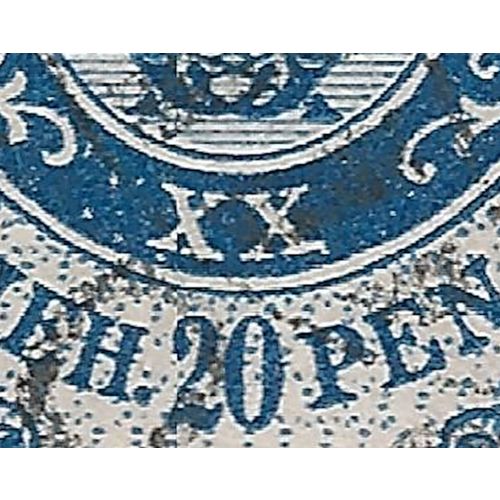 Mi 58 B I: 20 p. black-blue Defin.: Arms of Russia, pl. I, p. 14.25 x 14.75.