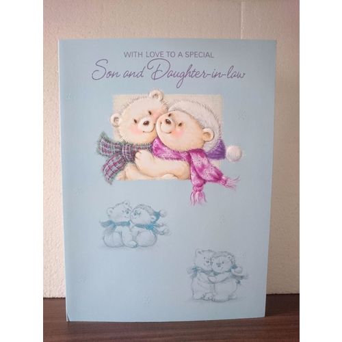 Large Christmas Cards - Son & Daughter-in-Law 03 - **** CLEARANCE SALE ****