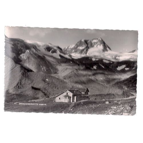 DRESDENERHUTTE, mountain, AUSTRIA unused vintage postcard 1960's #