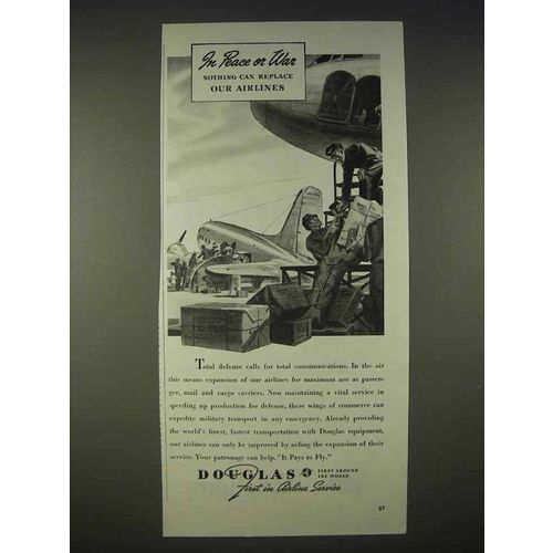 1940 Douglas Aircraft Ad - In Peace or War