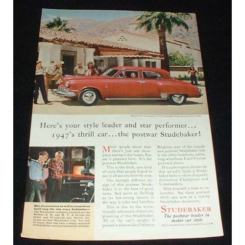 1947 Studebaker Regal DeLuxe Land Cruiser Ad!