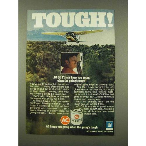 1973 AC Oil Filter Ad - Tough!