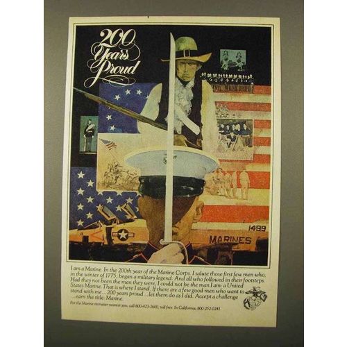 1975 U.S. Marines Ad - 200 Years Proud