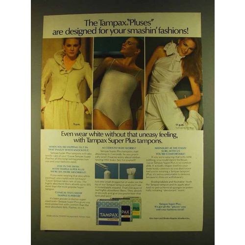 1980 Tampax Tampons Ad - For Your Smashin' Fashions
