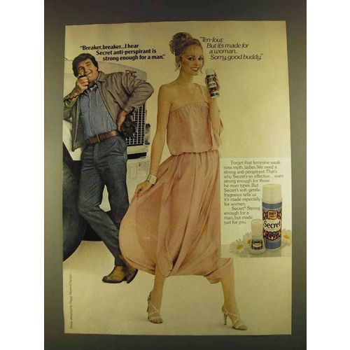 1980 Secret Solid Anti-Perspirant Ad - Breaker, Breaker