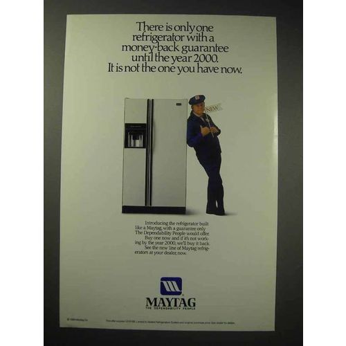 1989 Maytag Refrigerator Ad - Guarantee Until 2000