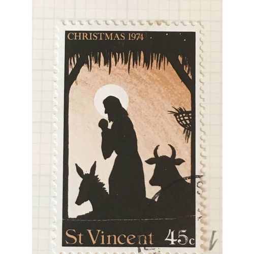 St Vincent 1974 Christmas 45c Joseph SG 413 Sc 399 postage stamp nativity scene