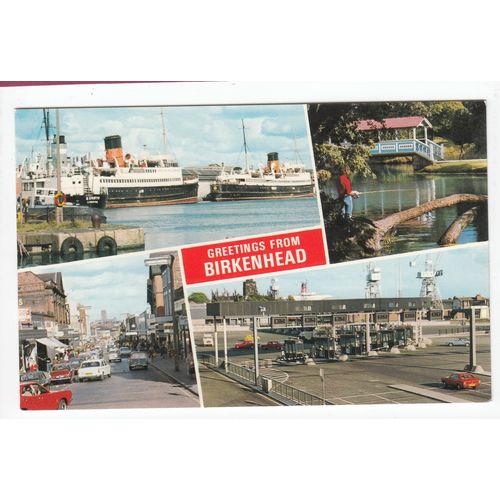 Multiview of Birkenhead Wirral Postcard Merseyside 1328