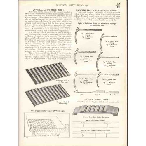 universal safety tread 1938 stair nosings door saddles vintage catalog