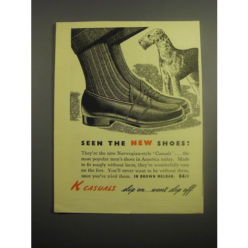 1948 K Casuals Shoes Ad - Seen the new shoes