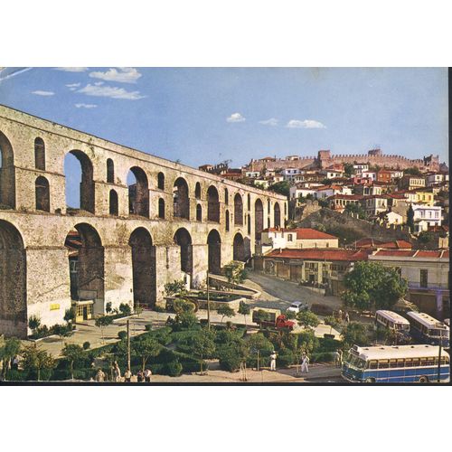 Greece Postcard 1978 - Cavala - the Roman Aquaduct