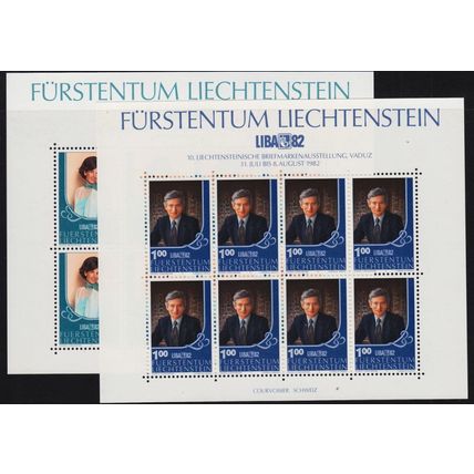 LIECHTENSTEIN [1982] MiNr 0797-98 Kleinbogen ( **/mnh )