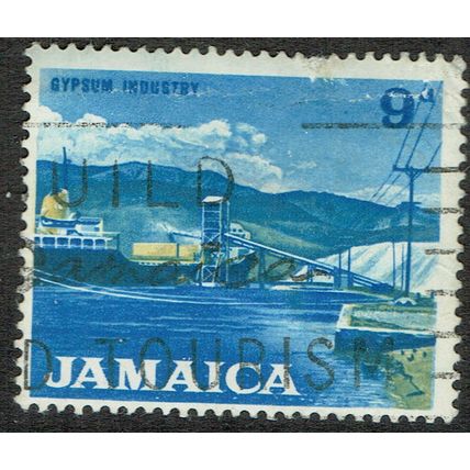 Jamaica 1964 Definitive Issue 9d Blue and Yellow Bistre SG225 GU