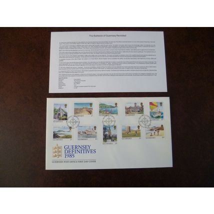 Guernsey 1984 Bailiwick Views First Day Cover Golf L'Ancresse ships churches