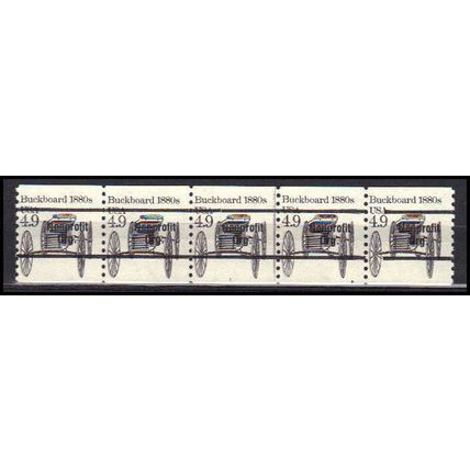 2124a 4.9c Buckboard Fine MNH Dry Gum PNC 1/5 Gap 1R X0320