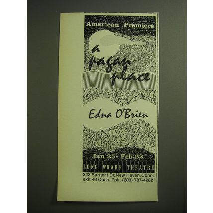 1974 Long Wharf Theatre Advertisement - A Pagan Place Play - American Premiere