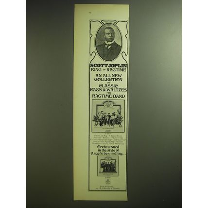 1974 Angel Scott Joplin Albums Advertisement - Palm Leaf Rag, The Red Back Book
