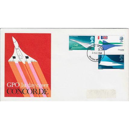 GB 1969 Concorde set GPO FDC Filton Bristol pm