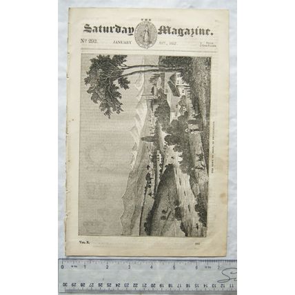 1837 The Saturday Magazine No. 292 Bern Switzerland, superstition, larch, spider