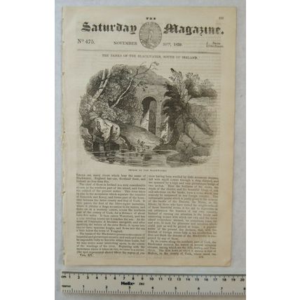 1839 The Saturday Magazine No. 475 Blackwater, albino Negroes, Knights of Bath &
