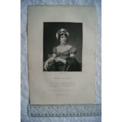 1836 engraving - Madame de Stael