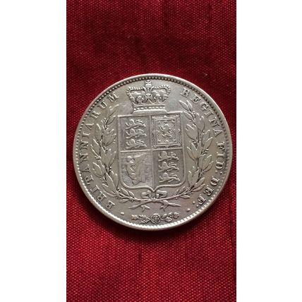 Queen Victoria 1846 .925 Silver Half Crown, Over 170 Years Old Lovely Grade Coin