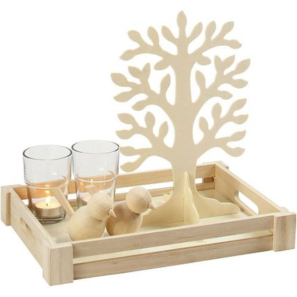 Tree Blank to Decorate 30 x 21cm 2mm thickness Plywood 1pc Gift Ideas DIY CR70