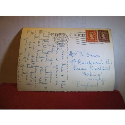 RIVER USK & SUGAR LOAF MOUNTAIN, ABERGAVENNY,,, used postcard RP 1958 pm =