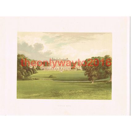 Howick Hall, Nr Alnwick, Northumberland , England, Book Illustration, c1880