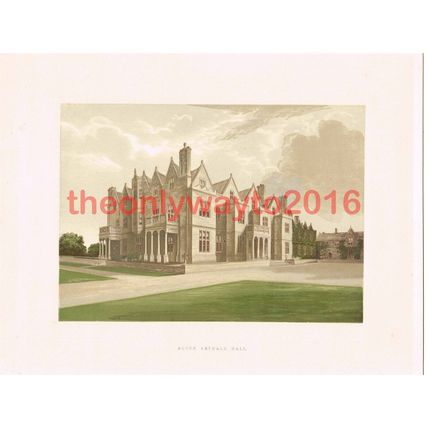Acton Reynald Hall, Nr Shrewsbury, Shropshire, England, Book Illustration, c1880