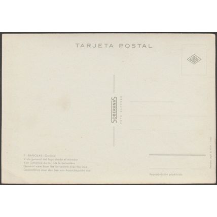 Vista General del Lago, Bañolas​​, Gerona, c.1960 - Soberanas Tarjeta Postal