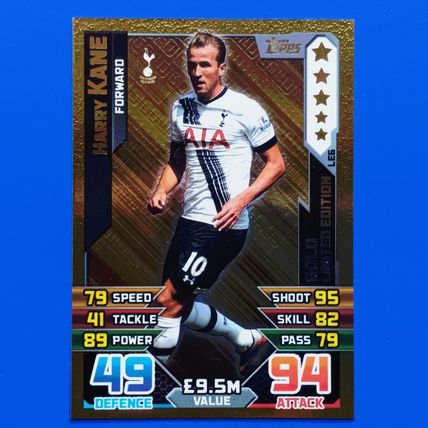 MATCH ATTAX 2015/16 Premier League HARRY KANE GOLD LIMITED EDITION LE6