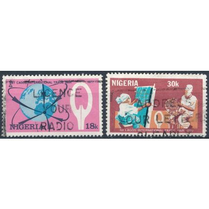 1st Lagos International Trade Fair: 18k & 30k - Nigeria 1977 - F H - SG 374/5
