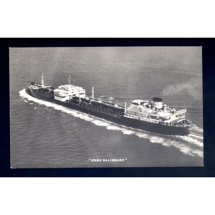 TA0906 - ESSO Oil Tanker - Esso Salisbury - built 1957 - postcard