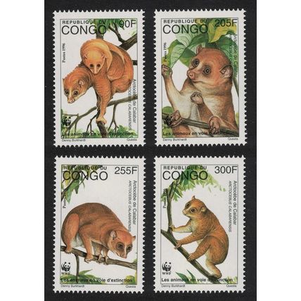 Congo WWF Golden Potto 4v 1997 MNH MI#1504-1507 Sc#1134 a-d