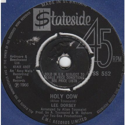 LEE DORSEY - HOLY COW, UK, Stateside, 7", SS 552, [1966]