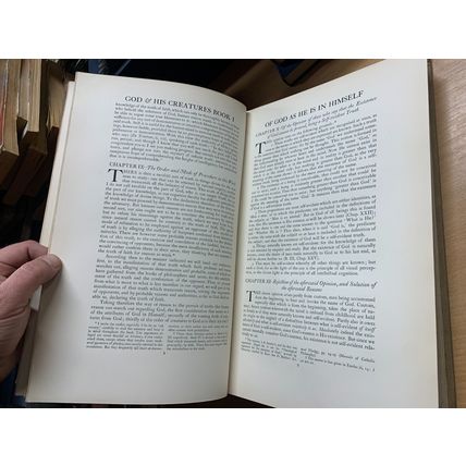 1905 "OF GOD AND HIS CREATURES" ST THOMAS AQUINOS 2.5kg HEAVY ANTIQUE BOOK (P12)