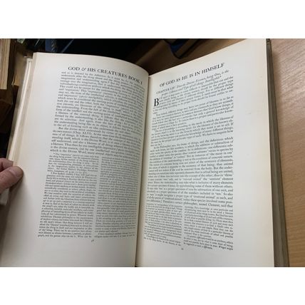 1905 "OF GOD AND HIS CREATURES" ST THOMAS AQUINOS 2.5kg HEAVY ANTIQUE BOOK (P12)