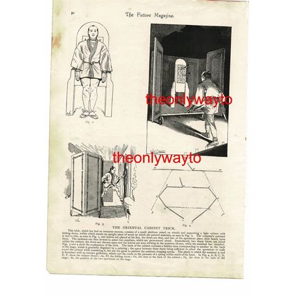 THE ORIENTAL CABINET TRICK, Book Illustration (Print), 1893