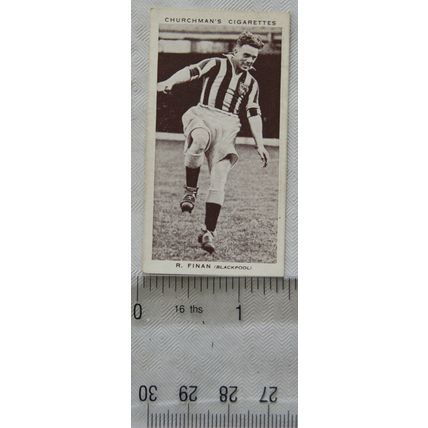 1938 Churchmans Association Footballers No. 14 R. Finan, Blackpool
