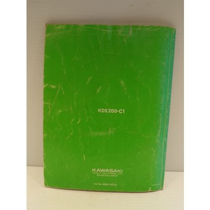 Kawasaki Motorcycle Owner's Manual & Service Manual KDX200