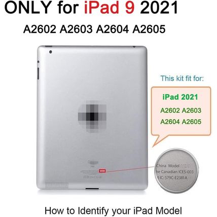 For Ipad 9 (9Th Gen 2021) A2602 A2603 A2604 A2605 Screen Replacement Glass Touch