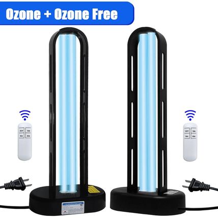 BAIMNOCM UV-C Lamp for Dust Mite 38 Watt 2 Pack, UVC Germicidal Lamp with Remote
