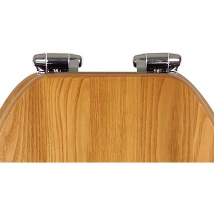 Design House 561241 Dalton Bath Accessories, round Toilet Seat, Honey Oak