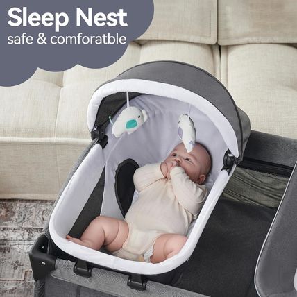 Pamo Babe Portable Playpen Foldable Playard for Baby and Toddler Mattress, Chang