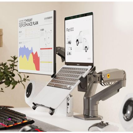 NB North Bayou Laptop Mount with Adjustable Tray for 10-17”Notebook, Full Motion