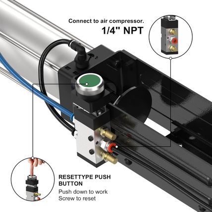 Pneumatic Can Crusher, Heavy-Duty Smasher for Aluminum Seltzer, Soda, Beer Cans