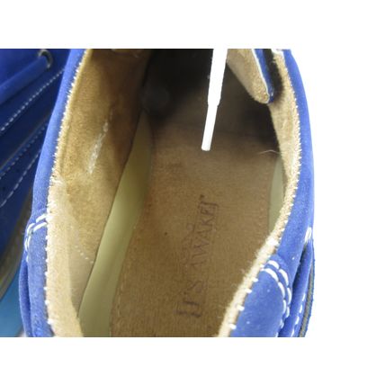 J's Awake Eddie-35 Synthetic Microsuede Designer Oxford Shoes Royal Blue Sz 8-9